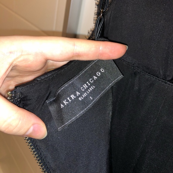 Akira Chicago Leather Black Dress - Picture 7 of 7